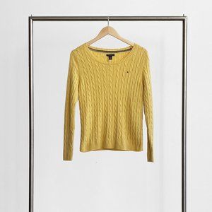 Tommy Hilfiger Yellow Cableknit Sweater